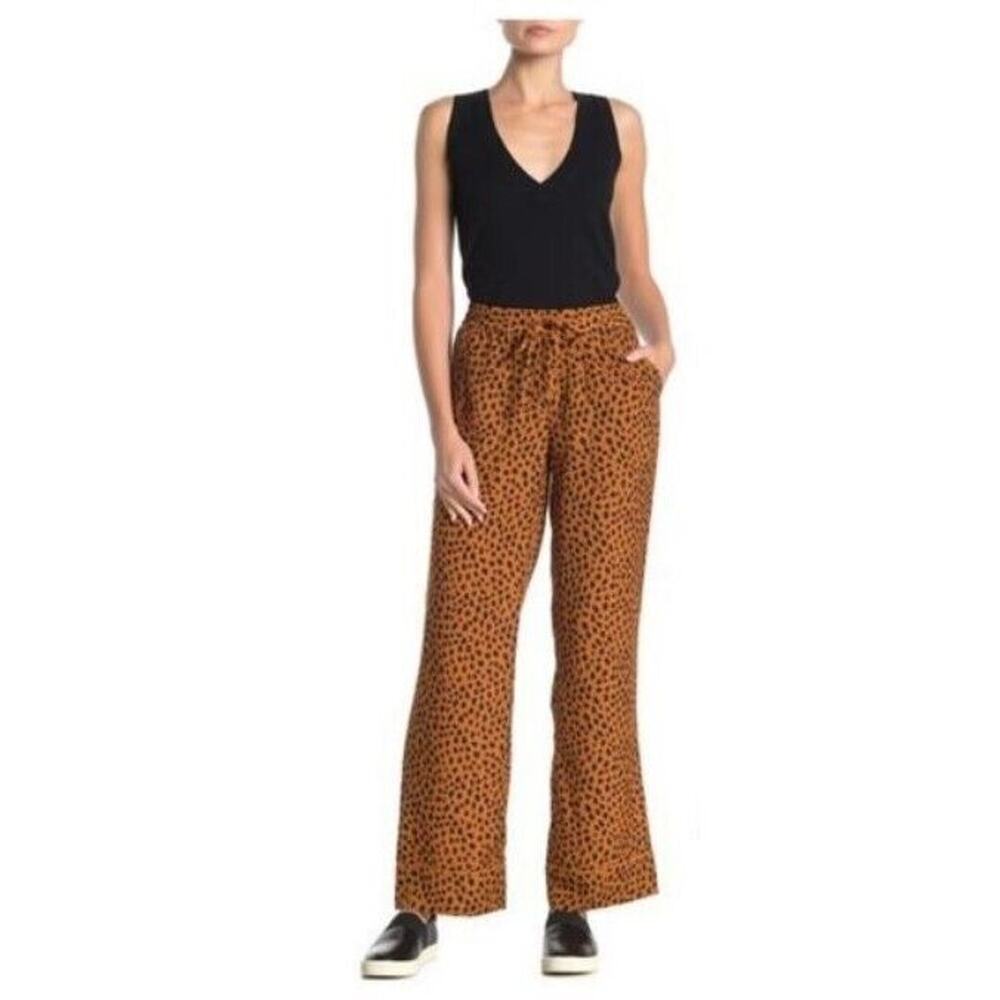 Joie Lounge Pants Womens Small Animal Print Drawstring Pockets Cowgirl New